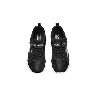 SKECHERS/斯凯奇 405104L 易弯折减震儿童运动鞋 黑色/银色 35码