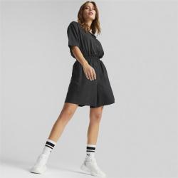 PUMA 女子连体裤 翻领纽扣收腰短袖短裤