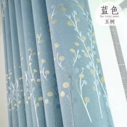 迈拉利 YUshu58 全遮光窗帘 1片单开效果 玉树蓝色