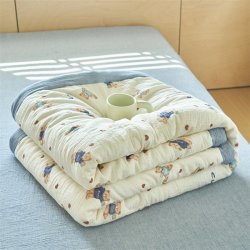 无印良品 MUJI 无印良品 A类全棉皱皱纱夏被 150*200cm 爱心泡泡米