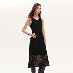 VERO MODA 连衣裙女镂空圆领A字显瘦吊带裙浪漫度假高级感专柜同款