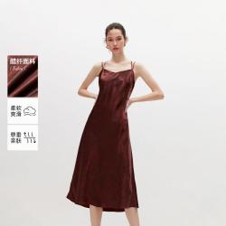 ONLY 垂感醋纤 女士连衣裙 夏季气质收腰显瘦修身吊带小黑裙