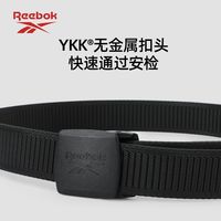 Reebok 户外腰带男女无金属帆布皮带运动战术腰封轻量平滑扣尼龙裤带