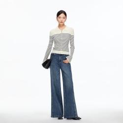 VERO MODA 女士高腰阔腿牛仔裤 春夏季专柜同款