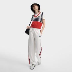 FILA 女装女式针织衫女子时尚修身舒适柔软条纹百搭针织衫