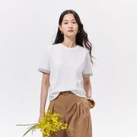 限尺码：VERO MODA 26夏季新品纯棉正肩圆领日常短袖通勤百搭T恤女