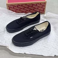 VANS 黑武士AUT帆布舒适百搭轻便低帮板鞋男女同款纯黑VN000EE3BKA