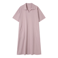 MUJI無印良品 IDEE女式平纹短袖连衣裙