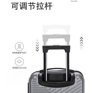OLOEY 20寸拉杆箱 电子纹 蓝色 密码锁万向轮