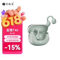 竹林鸟 气骨传导 耳夹式蓝牙耳机  有线充电 春山绿 Type-C