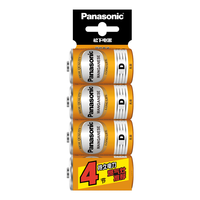 Panasonic 碳性1号D型干电池 4节
