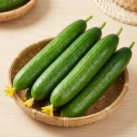 京鲜生 山东精品嫩水果黄瓜 净4斤单根70g+