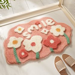 大江 地垫 居家卫生间吸水脚垫 45x70cm 花韵缤纷