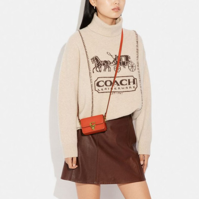 COACH 女士单肩包 B4/阳橙色