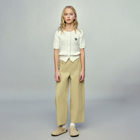 ELLE KIDS 九分直筒休闲裤 女童 卡其色 160