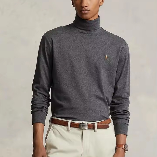 RALPH LAUREN 男士百搭棉质高领衫 二色可选