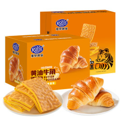 港荣 黄油牛角包420g+虎皮蛋糕400g