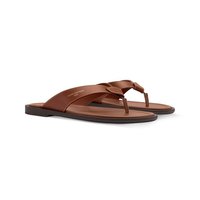 LOUIS VUITTON 自营欧洲直邮LV路易威登 Sunset男士干邑色皮革凉拖凉鞋
