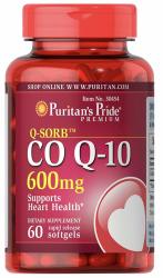 Puritan's Pride 普丽普莱 辅酶Q10营养补充剂 有益心脏健康 60粒软胶囊装 无味 不含麸质 1件装 适合成人