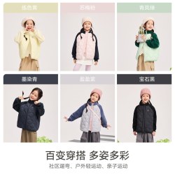 雪中飞 2026秋季新款男女童装连帽经典版型羽绒纯色简约百搭舒适