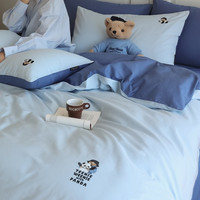TEENIE WEENIE 刺绣床单四件套 适用1.8/2.0m床 220x240cm 动物世界