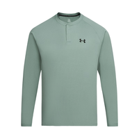 UNDER ARMOUR/安德玛 EF男子亨利领运动休闲长袖T恤 石灰绿 M