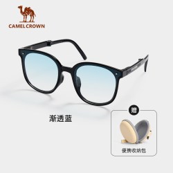 骆驼 户外偏光太阳镜女折叠墨镜开车防紫外线太阳镜男口袋防晒眼镜 深空绿1J32267122A