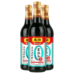 东湖 醋0添加5度老陈醋纯粮酿造中华家用调味品食醋山西特产瓶装 500ml*3瓶