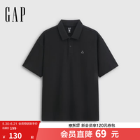 Gap 纯棉 男士POLO衫 L (175/96A)亚洲尺码 黑色
