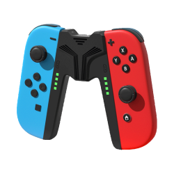 毕亚兹 Switch手柄握把充电器Joy-Con手柄充电器握把边冲边玩支持带壳使用-黑色