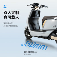 立马电动车 立马电动摩托车续航70km铅酸电池60V20AhH2乐享版电瓶车1200W大动力电机丝雾棕