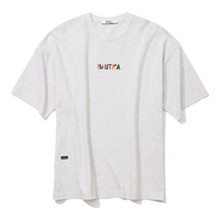 nautica white sail 日系中性宽松纯棉刺绣LOGO短袖T恤 燕麦灰色 M