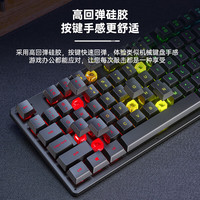 狼蛛 AULA S3005 轻音薄膜游戏键盘 104键 白色 单键盘