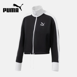 PUMA 女子拼接立领短款休闲运动外套532943-01 XL码