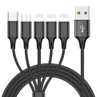 优莱格 一拖五安卓快充数据线 1.2米 5个USB-A接口