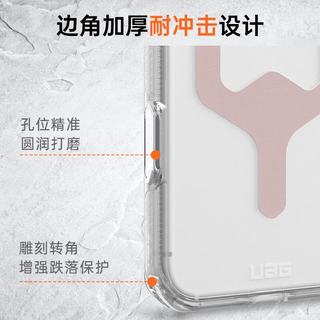 UAG iPhone17 Pro Max 晶透系列透明保护套 玫瑰金磁吸款