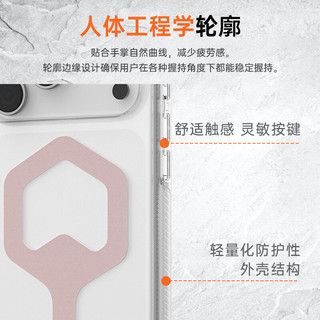 UAG iPhone17 Pro Max 晶透系列透明保护套 玫瑰金磁吸款