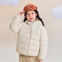 雪中飞 男女童装连帽经典版型羽绒服纯色简约百搭舒适