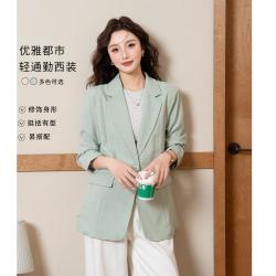 班尼路 开衫西装外套女春季时尚气质女士高级感通勤西服外搭职场小西装女