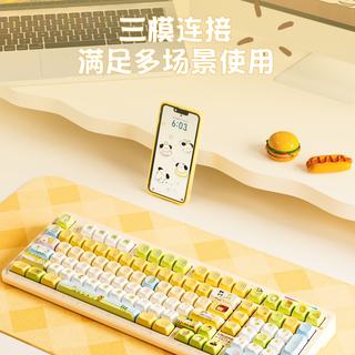 凌豹 K98Biga 三模无线机械键盘 101键 RGB背光 Gasket结构