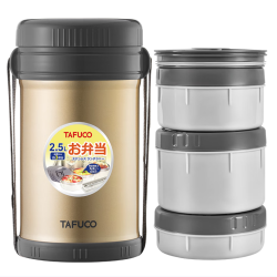 泰福高 保温饭盒便当盒餐盒 三层 包+餐具2.5L