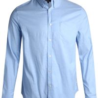 BEN SHERMAN 男士系扣衬衫 - 常规版型长袖系扣衬衫 - 男士休闲正装衬衫 (S-XL),天空,中号, 天空