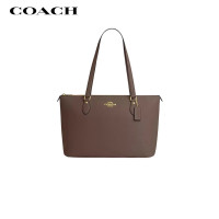移动端、京东百亿补贴：COACH 女士GALLERY &大号手提托特包 &深褐色CV402礼物