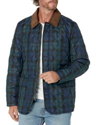 Brooks Brothers 男士 绗缝图案步行外套 海军蓝多色 M