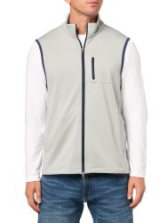 Brooks Brothers 布克兄弟 男士针织全拉链背心 成人运动户外马甲 麻灰色 Small