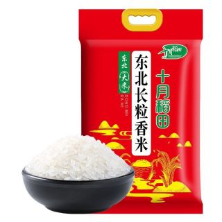 百亿补贴：十月稻田 【寒地核心产长粒香十月稻田东北大米5kg长粒香米粳米10斤真空