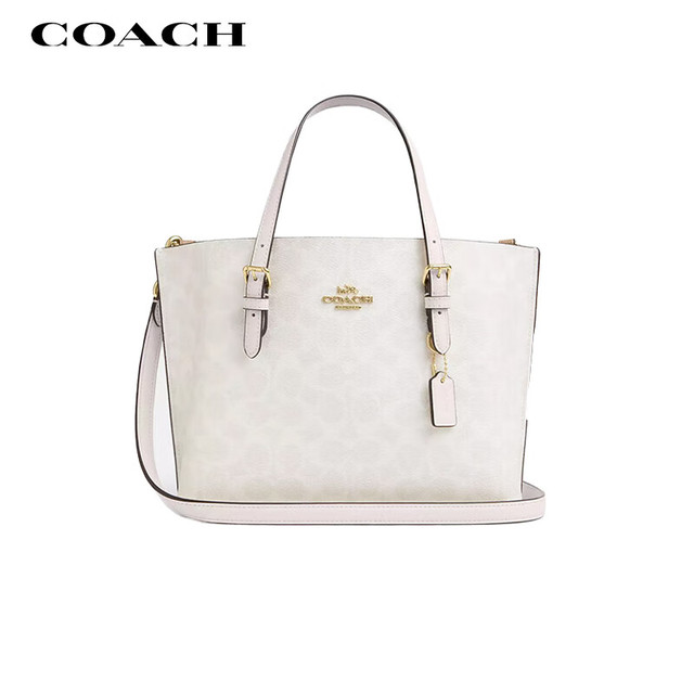 COACH 女士MOLLIE25中号手提 &单肩包白色 &CV965礼物