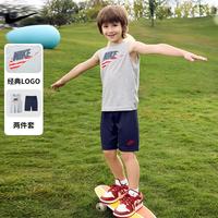 NIKE 男童背心短裤套装 藏青蓝 120/60