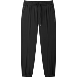 gxgjeans 限时五折 美式简约宽松束脚休闲长裤 黑色