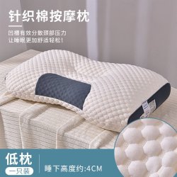 夜律 颈椎枕头枕芯套装单人成人一对护颈专用按摩睡眠不塌陷家用宿舍